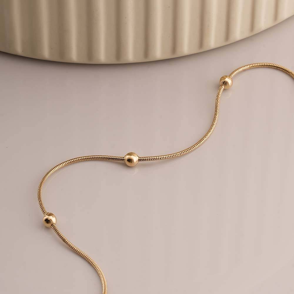Aurora Gold Anklet For Womens - Waterproof & Anti-Tarnish : SSWAN0019