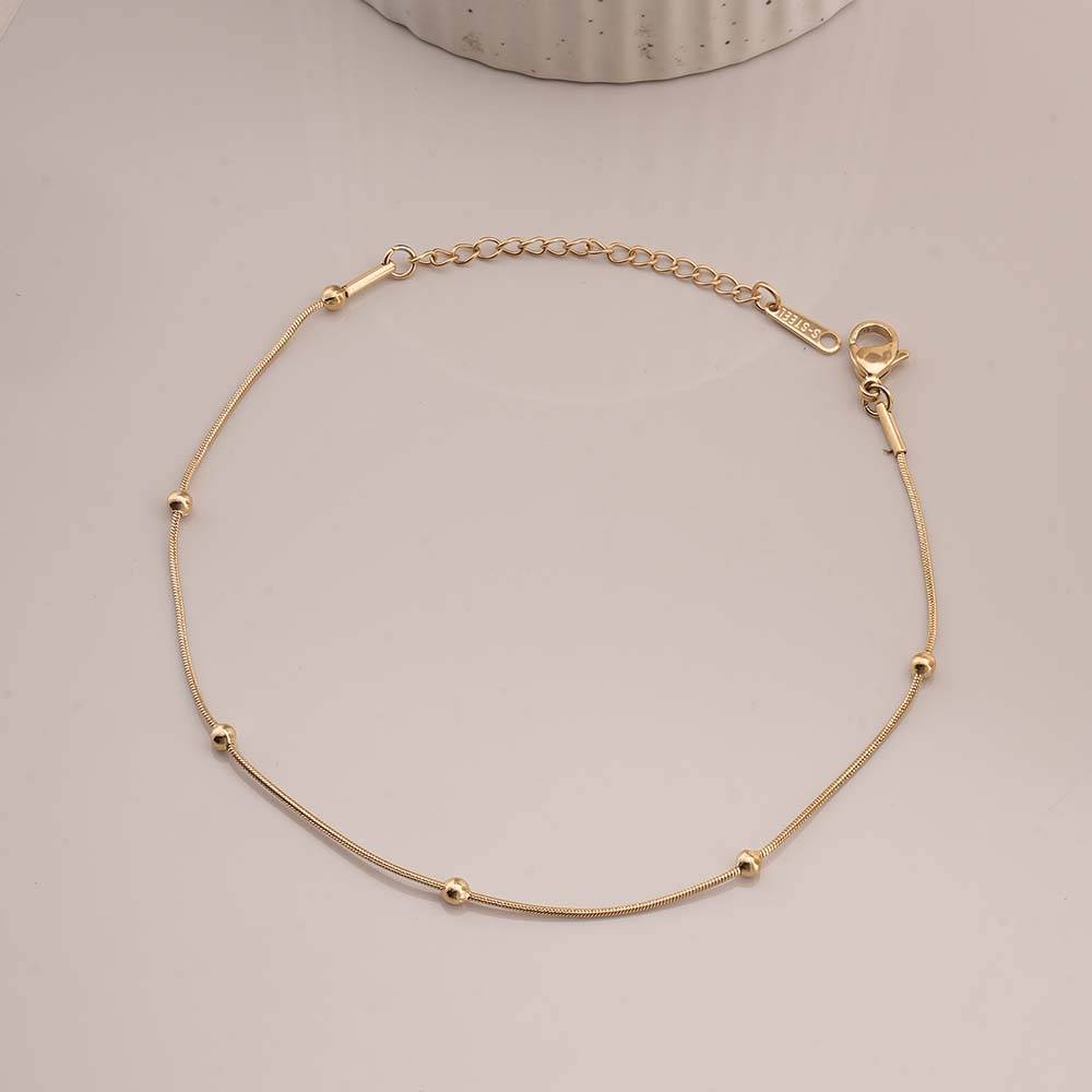 Aurora Gold Anklet For Womens - Waterproof & Anti-Tarnish : SSWAN0019