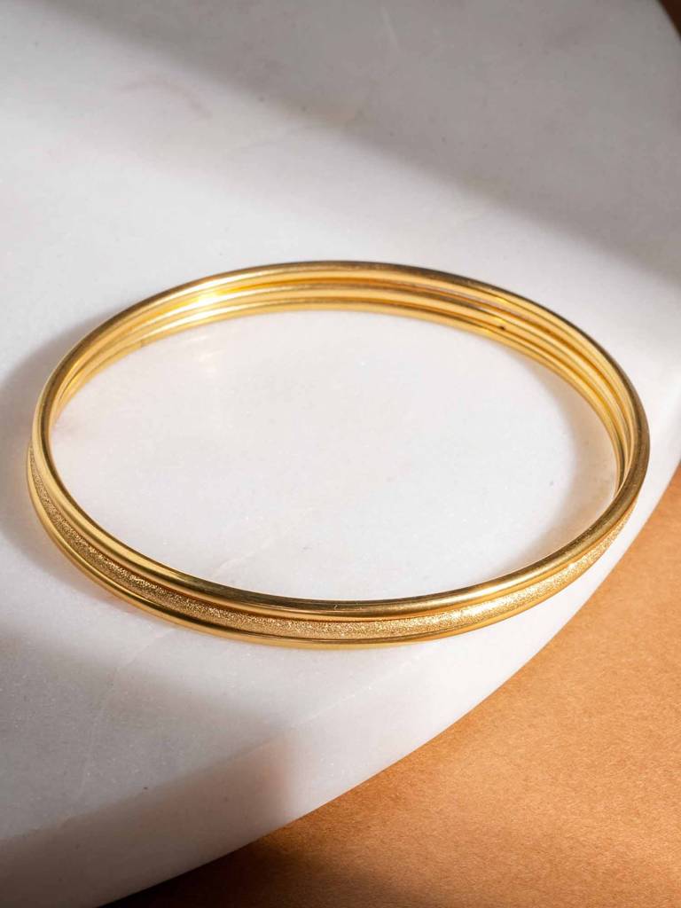 Classic Three Bangle Set For Womens - Waterproof & Anti-Tarnish : SSWBR0325