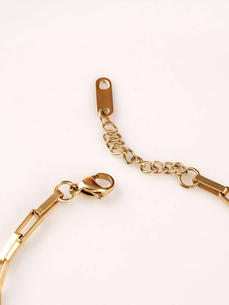 Coin Hollow Box Chain Bracelet For Womens - Waterproof & Anti-Tarnish : SSWBR0341
