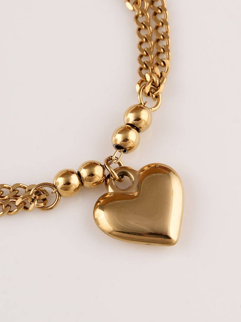 Luxe Amour Gold Bracelet For Womens - Waterproof & Anti-Tarnish : SSWBR0355