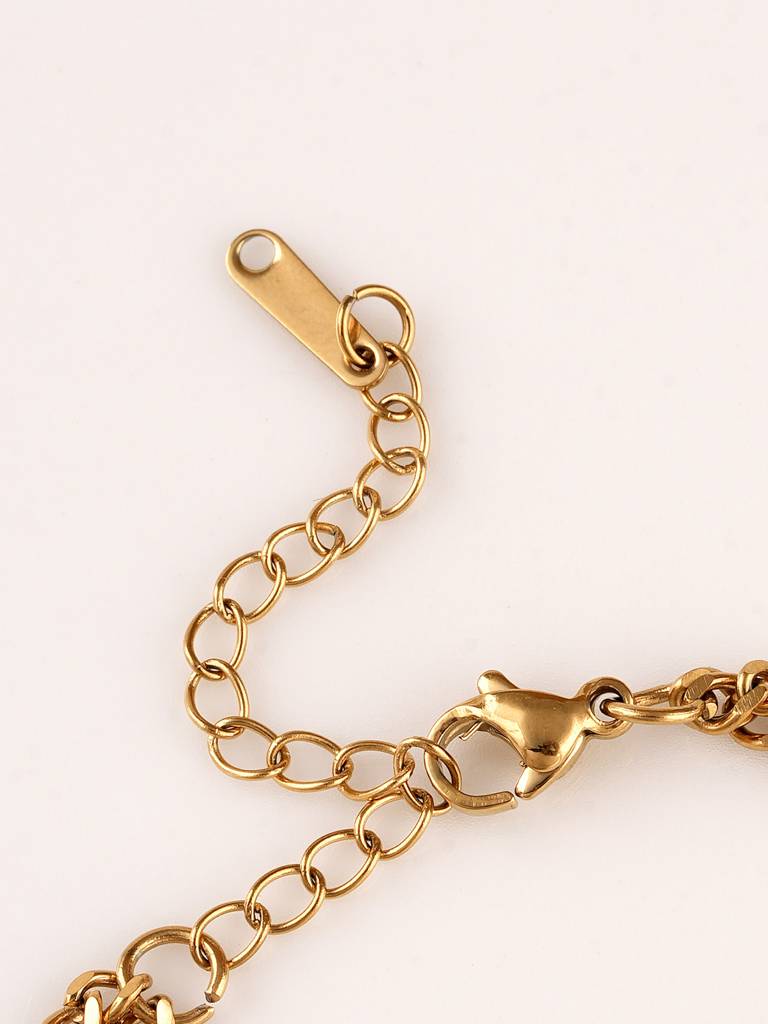 Luxe Amour Gold Bracelet For Womens - Waterproof & Anti-Tarnish : SSWBR0355
