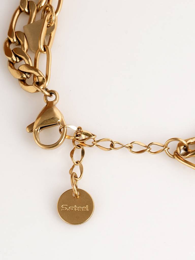 Heartstrings Luxe Gold Bracelet For Womens - Waterproof & Anti-Tarnish : SSWBR0356