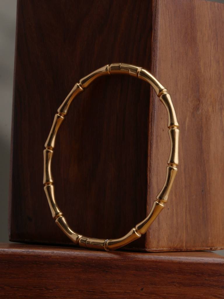 Golden Bamboo Bracelet For Womens - Waterproof & Anti-Tarnish : SSWBR0379
