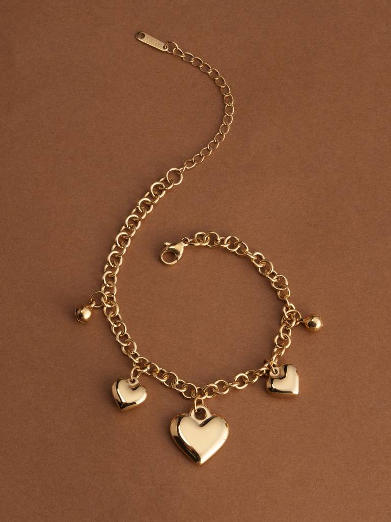 Multiple Love Charm Bracelet
 For Womens - Waterproof & Anti-Tarnish : SSWBR0386