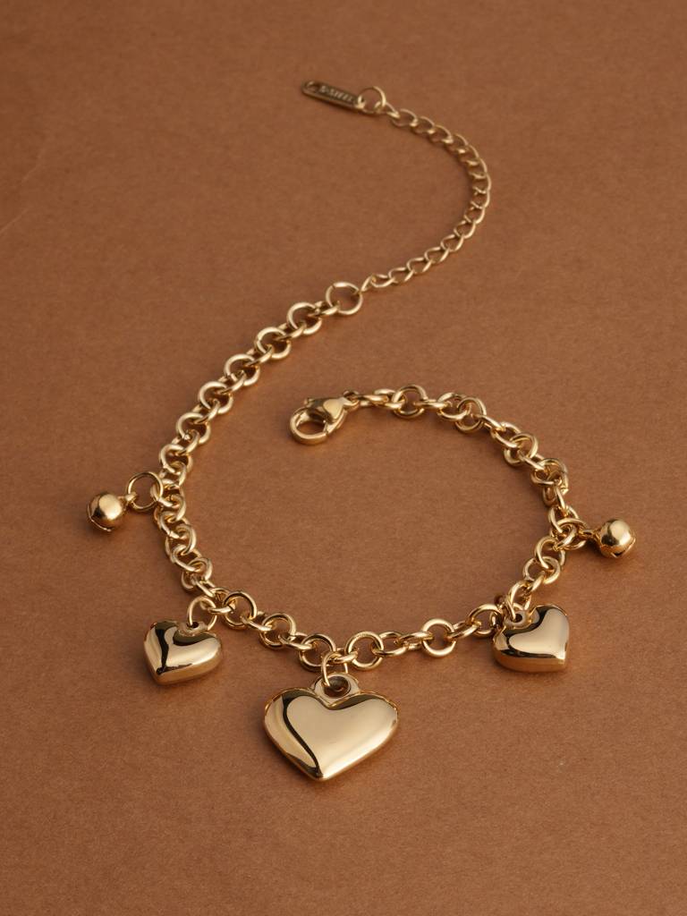 Multiple Love Charm Bracelet
 For Womens - Waterproof & Anti-Tarnish : SSWBR0386