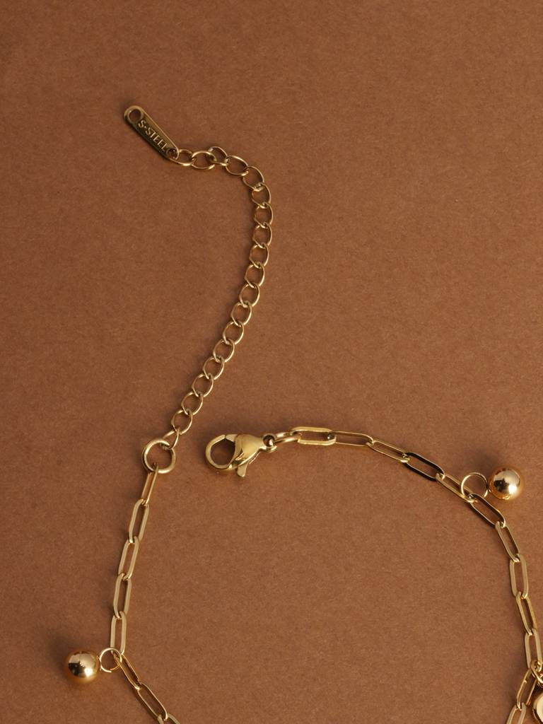 Openwork Heart Charm Bracelet
 For Womens - Waterproof & Anti-Tarnish : SSWBR0396