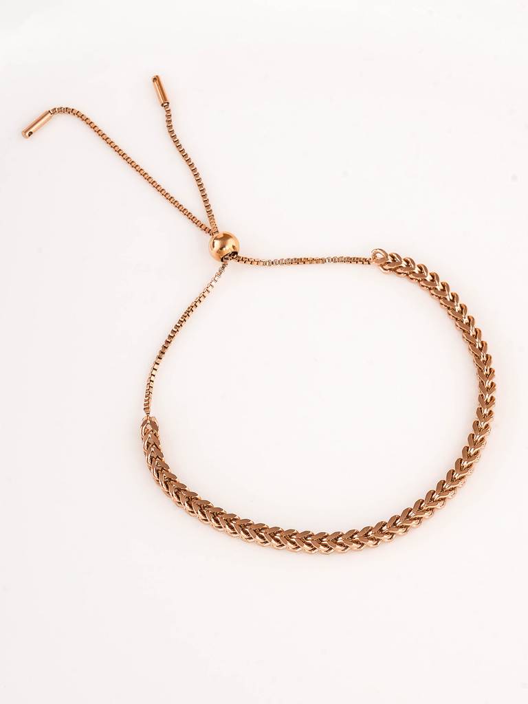 Patterned Weave Chain Bracelet For Women : SSWBR0399