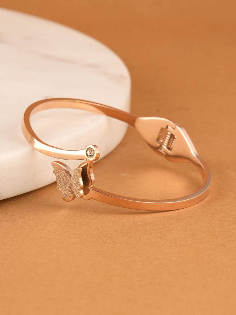 Butterfly Radiance Rose Gold Bracelet For Women : SSWBR0400