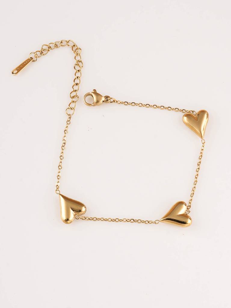 Heart Station Bracelet For Women : SSWBR0406