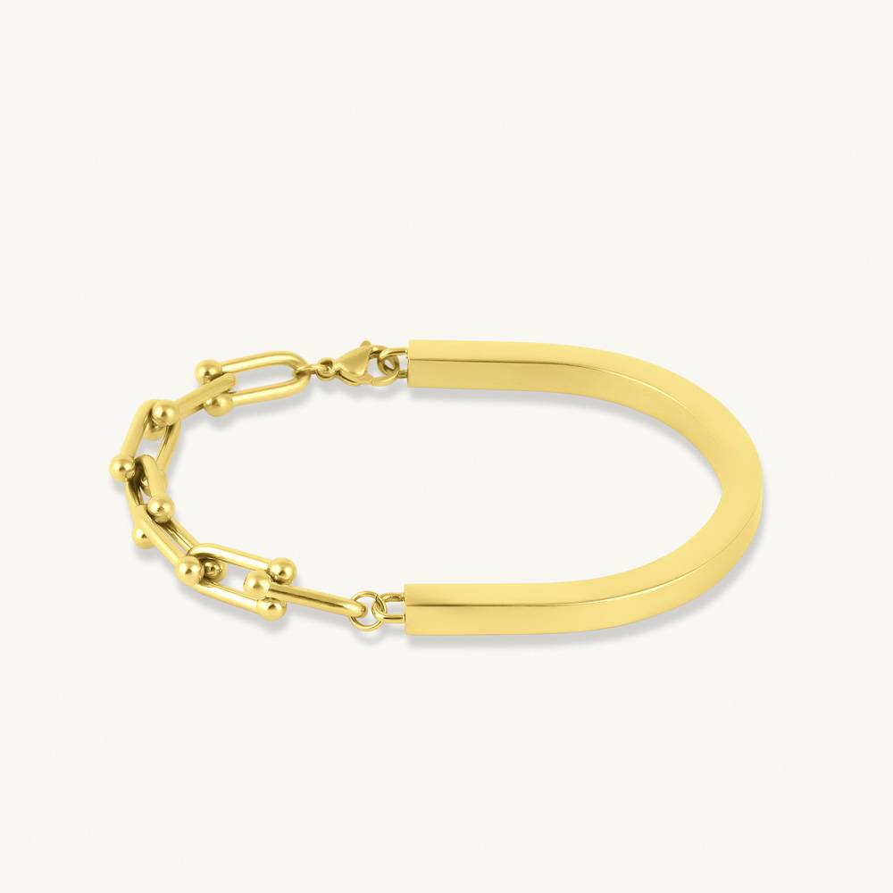Half Link & Solid Bracelet For Women : SSWBR0508