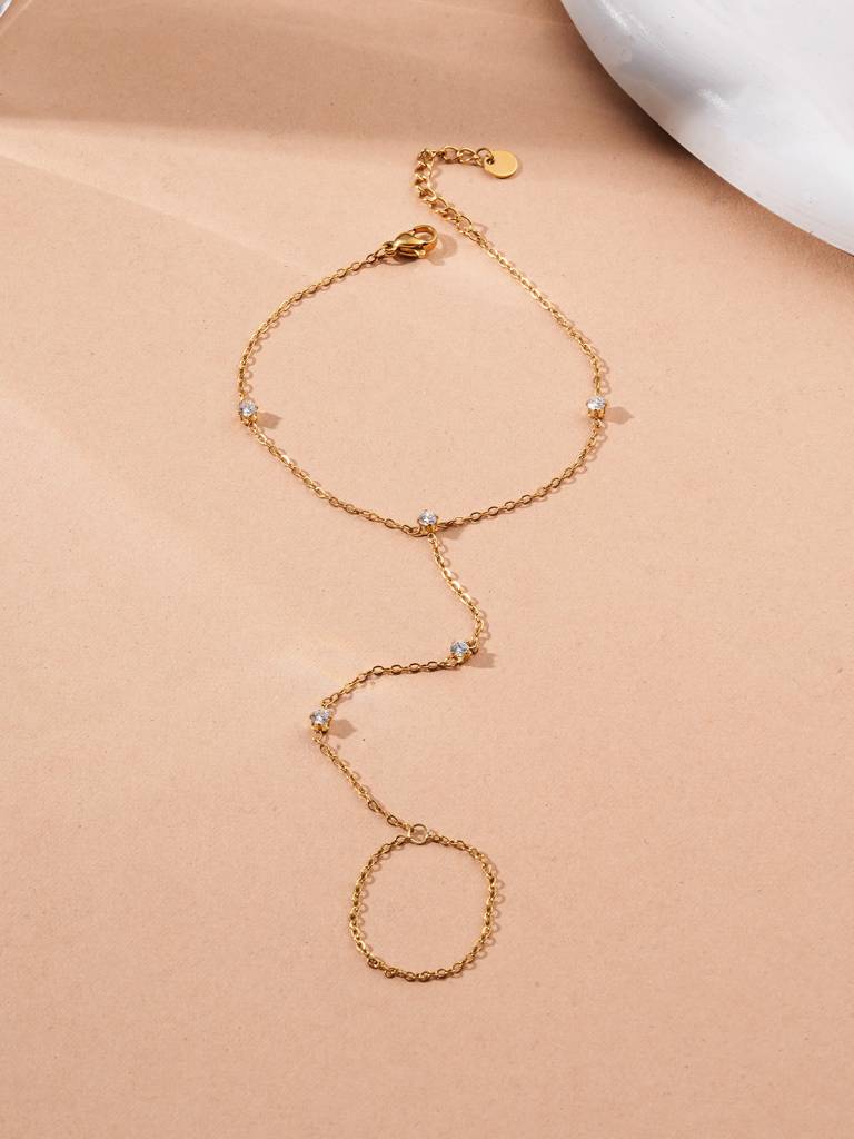 Delicate Chain Hand Harness Bracelet For Women : SSWBR0514