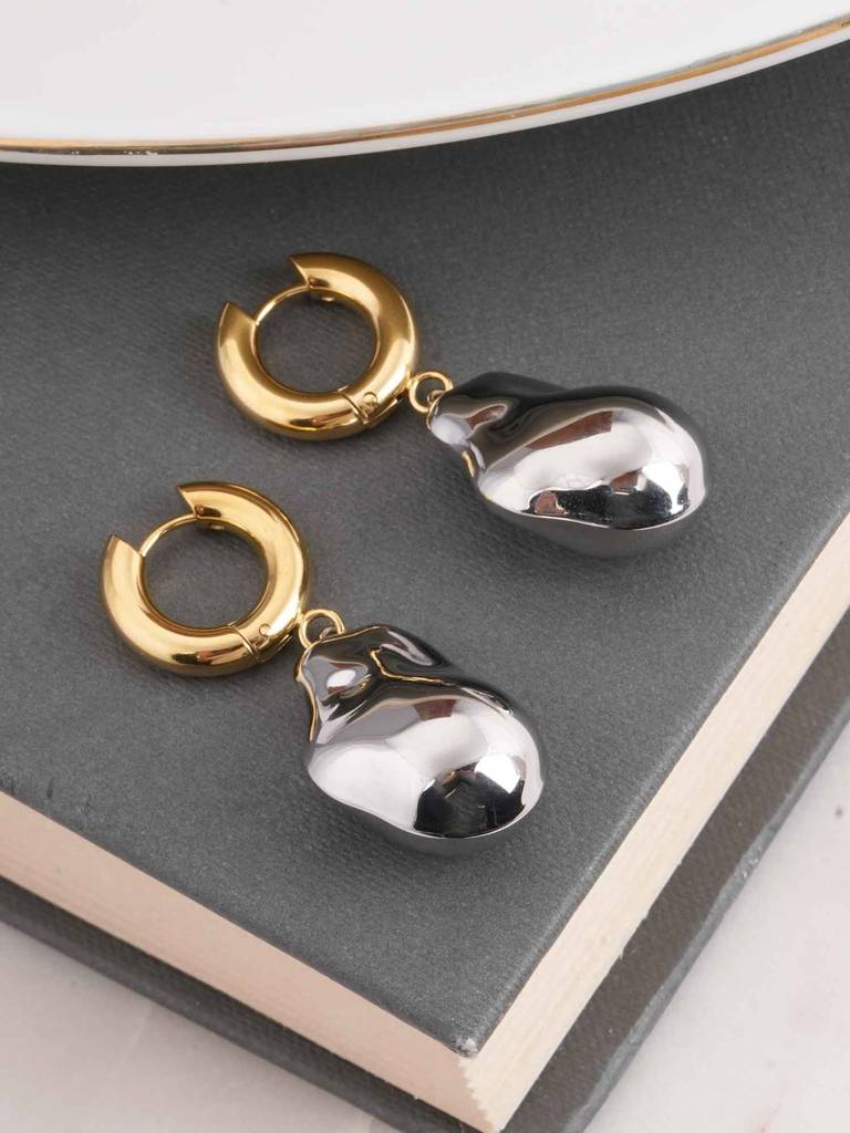 Organic Shape Multicolor Drop Earrings For Womens - Waterproof & Anti-Tarnish : SSWER0533