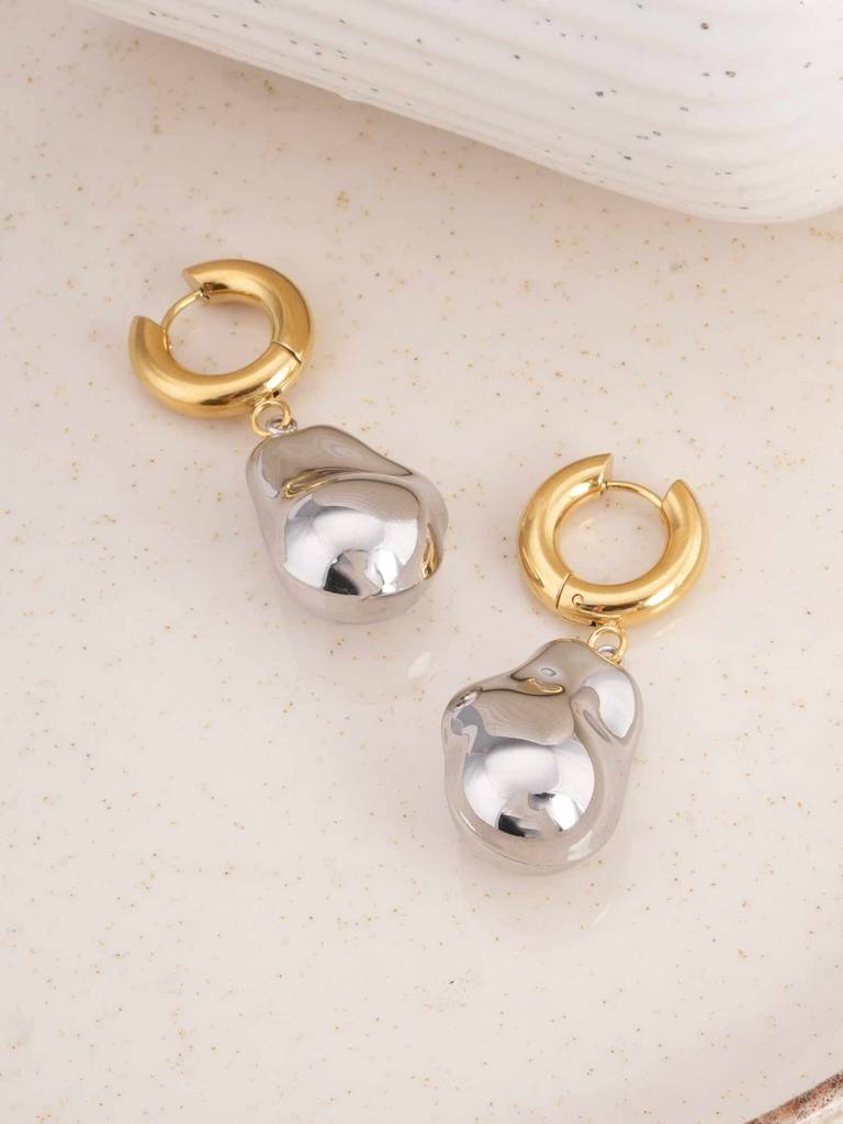 Organic Shape Multicolor Drop Earrings For Womens - Waterproof & Anti-Tarnish : SSWER0533