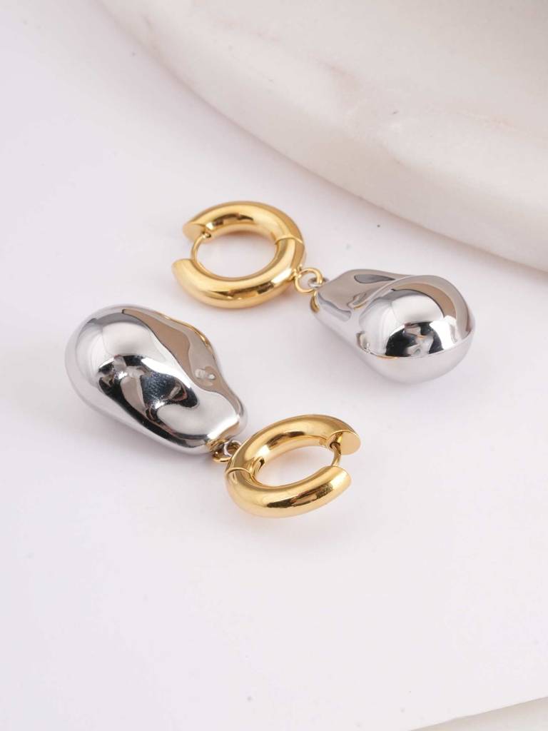 Organic Shape Multicolor Drop Earrings For Womens - Waterproof & Anti-Tarnish : SSWER0533