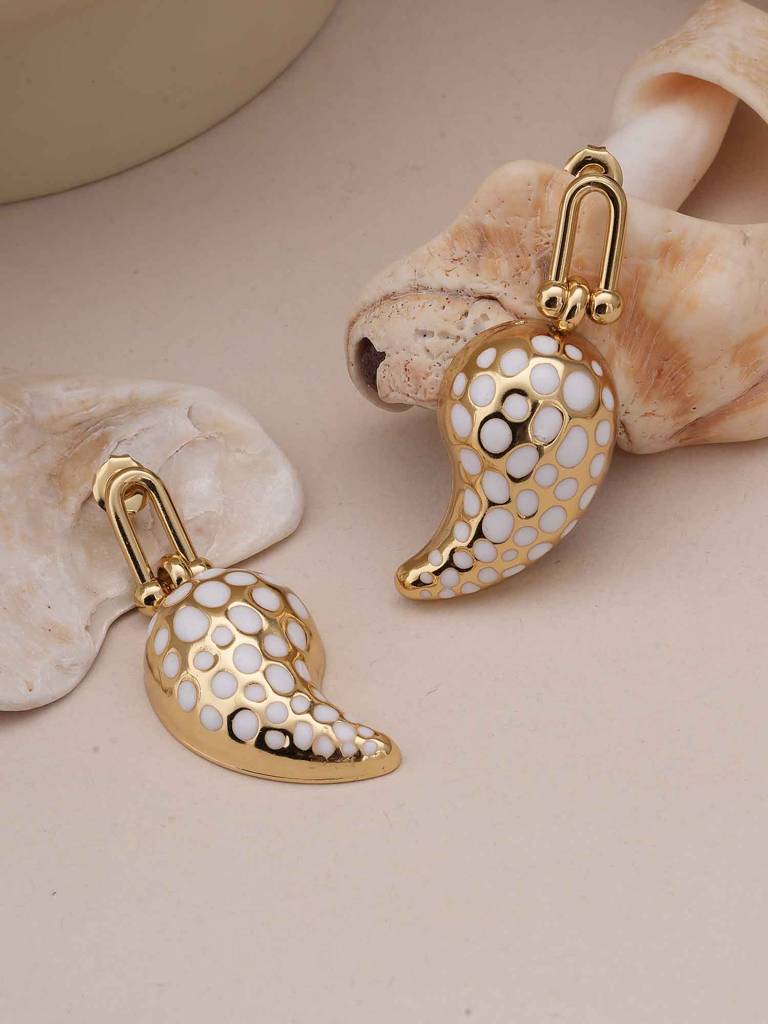 Polka Paisley Earrings For Womens - Waterproof & Anti-Tarnish : SSWER0543