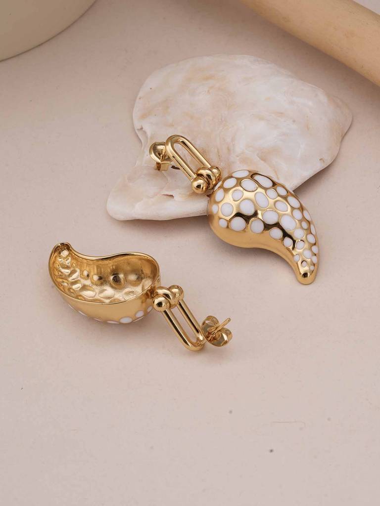 Polka Paisley Earrings For Womens - Waterproof & Anti-Tarnish : SSWER0543