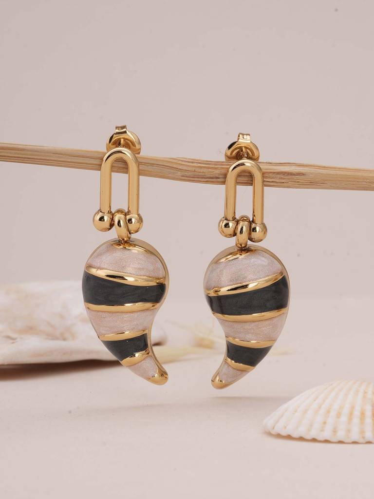 Tapered Twist Earrings For Womens - Waterproof & Anti-Tarnish : SSWER0544