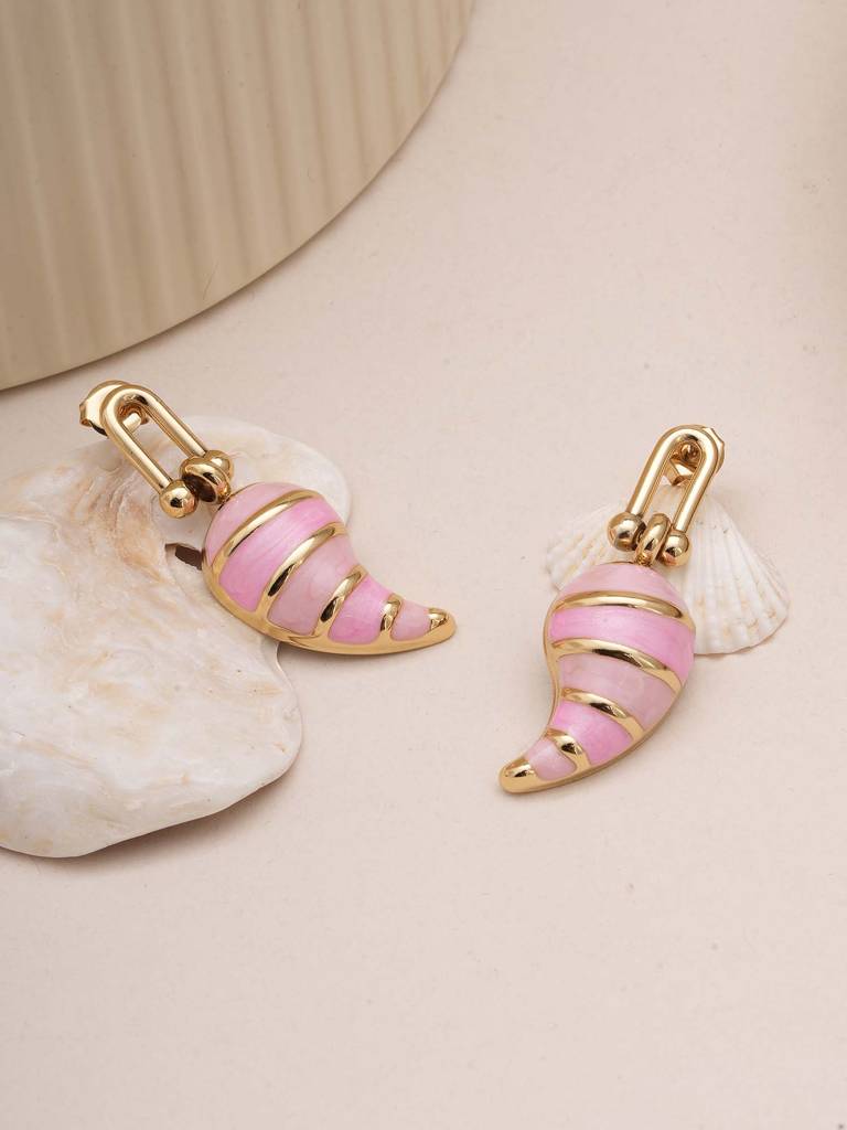 Rose Horned Earrings For Womens - Waterproof & Anti-Tarnish : SSWER0545