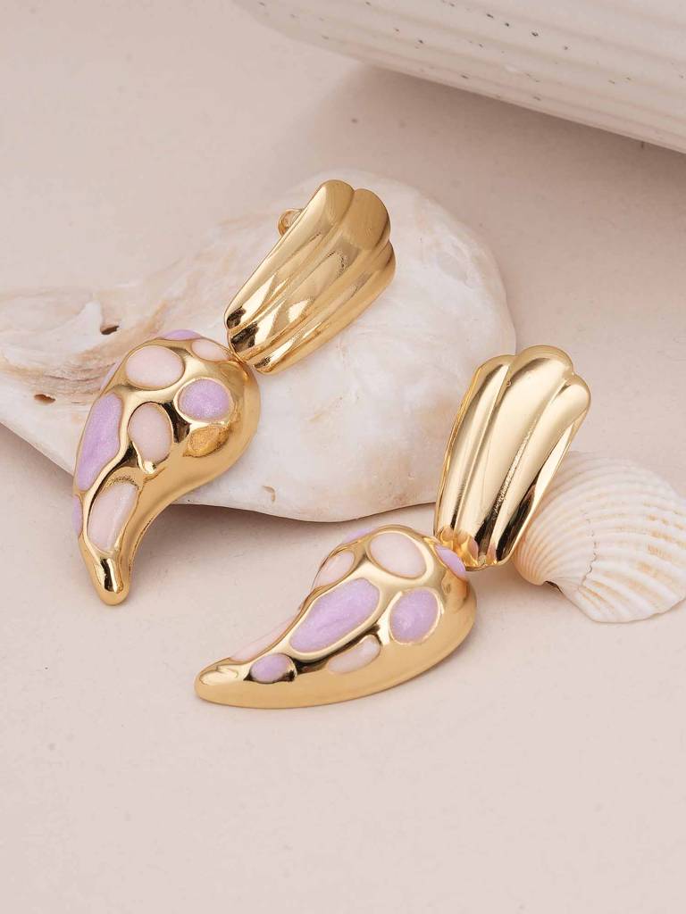 Aqua Swirl Nautical Charm Earrings For Womens - Waterproof & Anti-Tarnish : SSWER0551
