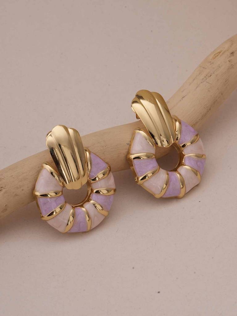 Blush Harmony Sunburst Earrings For Womens - Waterproof & Anti-Tarnish : SSWER0553