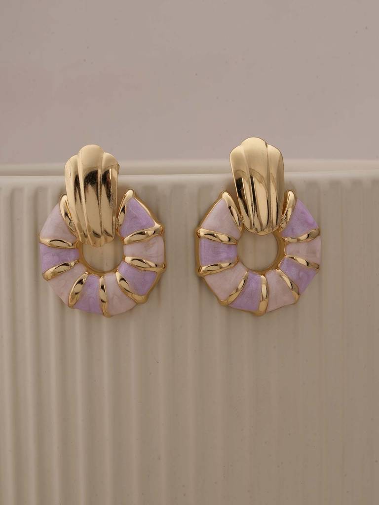 Blush Harmony Sunburst Earrings For Womens - Waterproof & Anti-Tarnish : SSWER0553