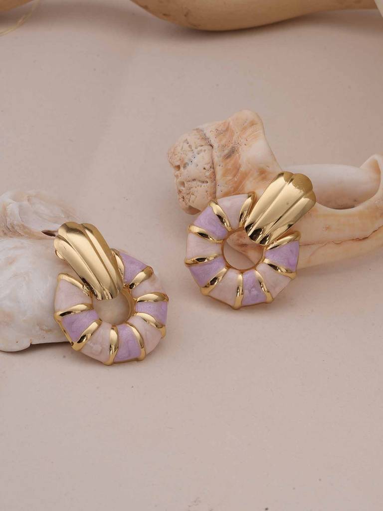 Blush Harmony Sunburst Earrings For Womens - Waterproof & Anti-Tarnish : SSWER0553
