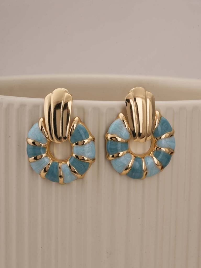 Ocean Breeze Sunburst Earrings For Womens - Waterproof & Anti-Tarnish : SSWER0554