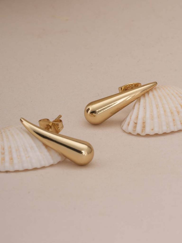 Sleek Teardrop Studs For Womens - Waterproof & Anti-Tarnish : SSWER0574