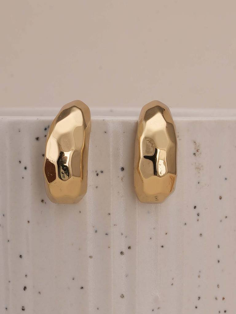 Lunar Gold Crescent Earrings For Womens - Waterproof & Anti-Tarnish : SSWER0580