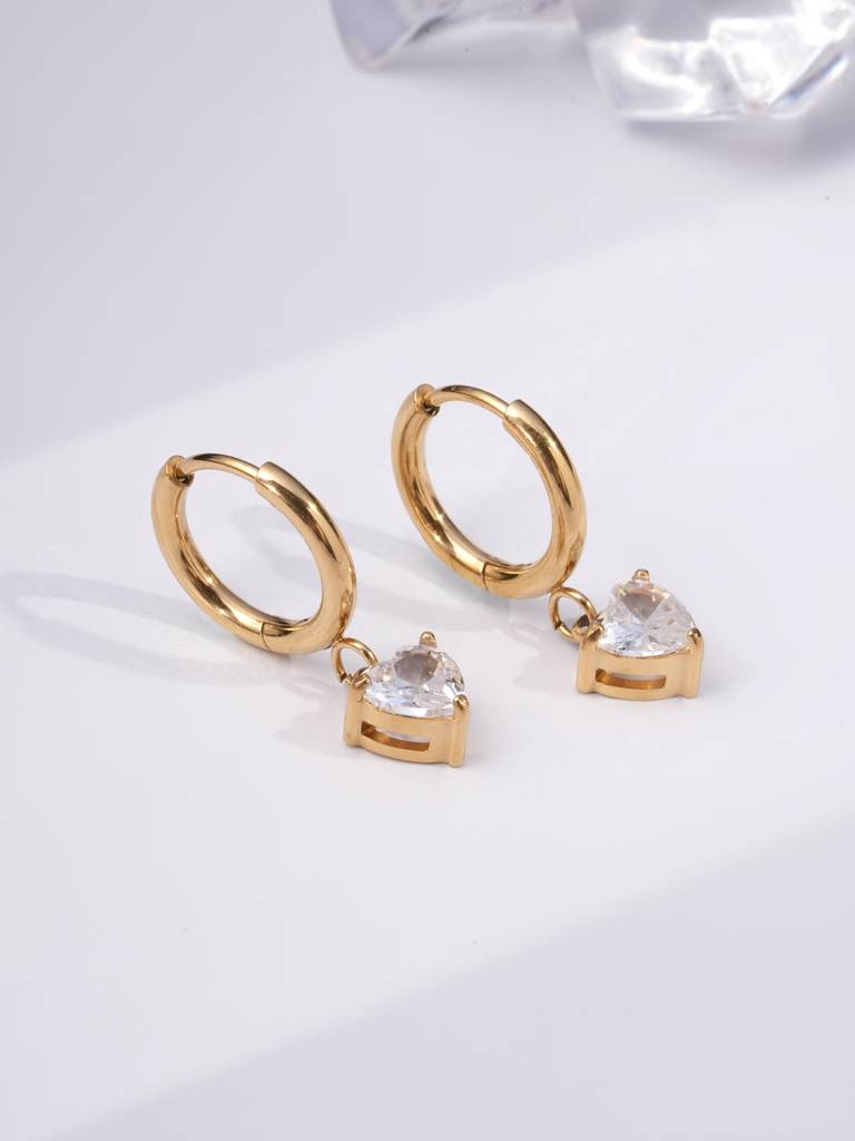 Diamond Drift Hoops For Women : SSWER0764
