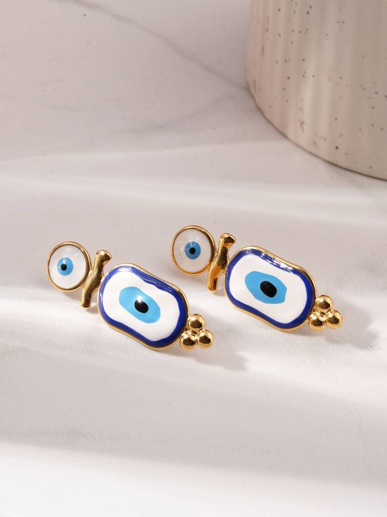 Evil Eye Dangle Earrings For Women : SSWER0922