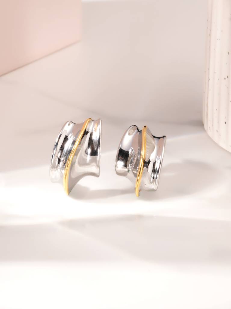 Artistic Folded Drop Earrings For Women : SSWER0939