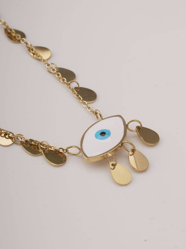 Mystic Eye Drizzle Necklace For Womens - Waterproof & Anti-Tarnish : SSWNC0336