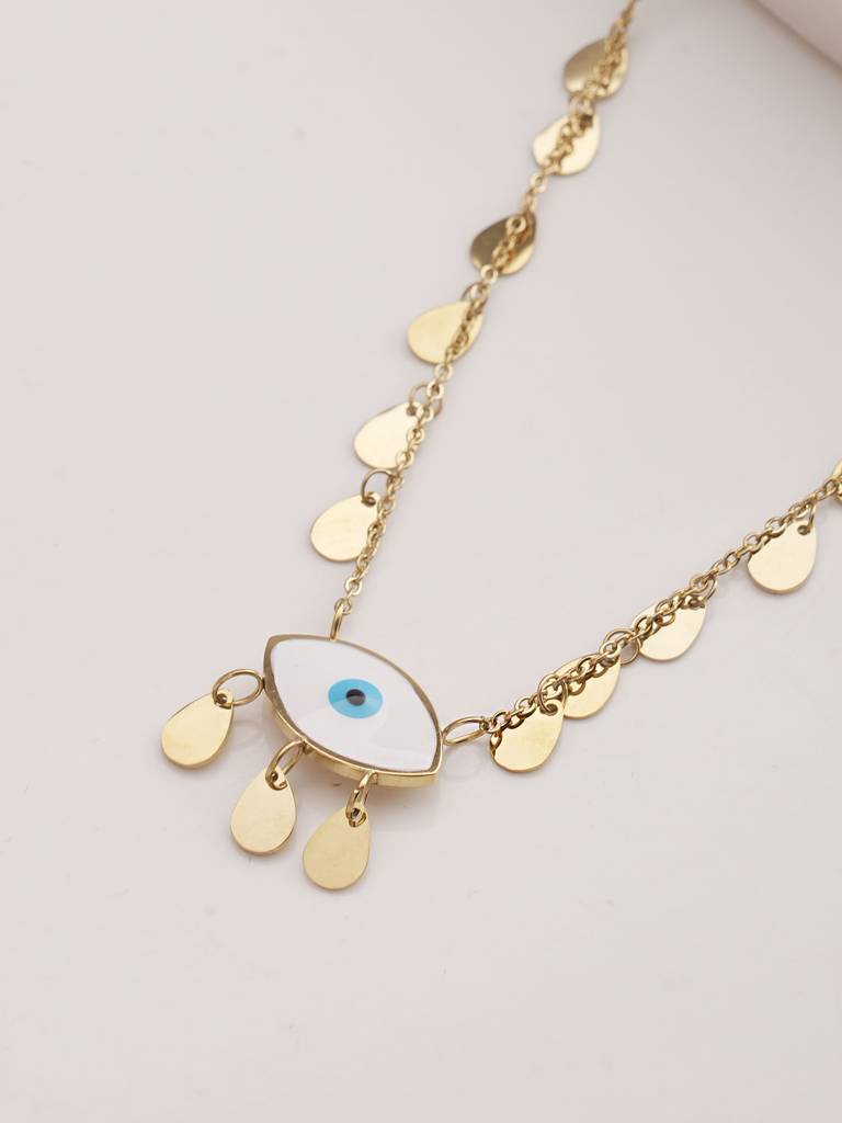 Mystic Eye Drizzle Necklace For Womens - Waterproof & Anti-Tarnish : SSWNC0336