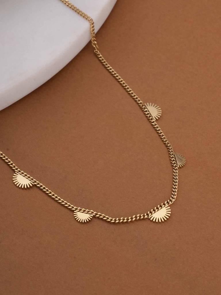 Dancing Sun Charms Necklace For Womens - Waterproof & Anti-Tarnish : SSWNC0345