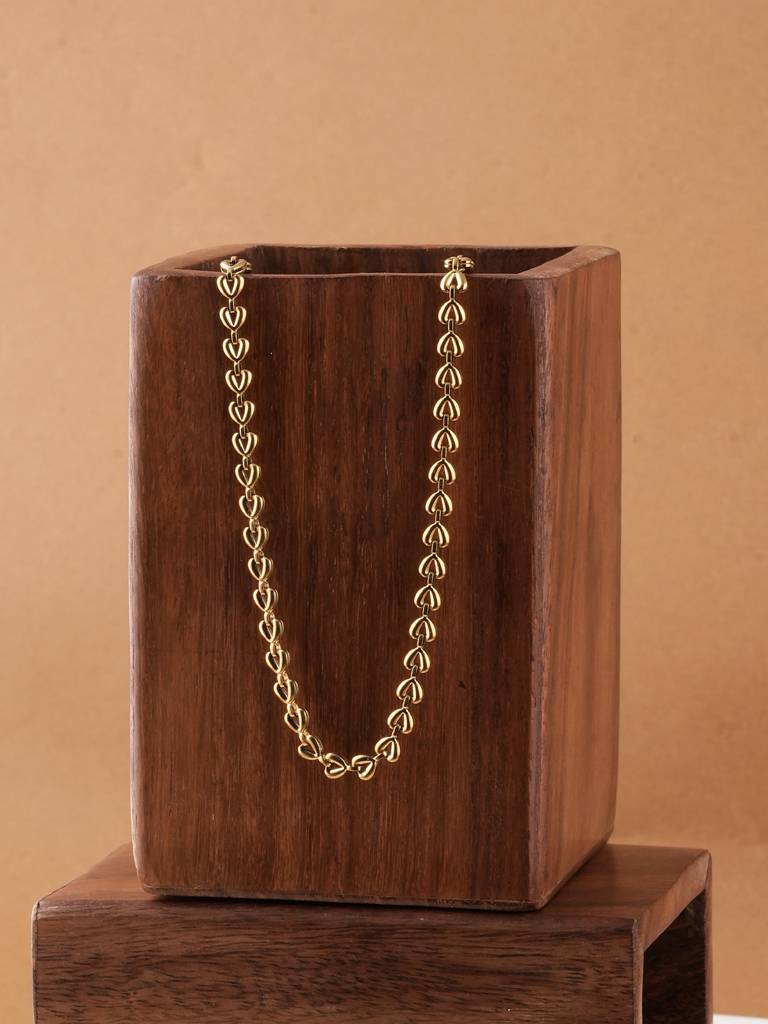 Heart Link Chain Necklace For Women : SSWNC0349
