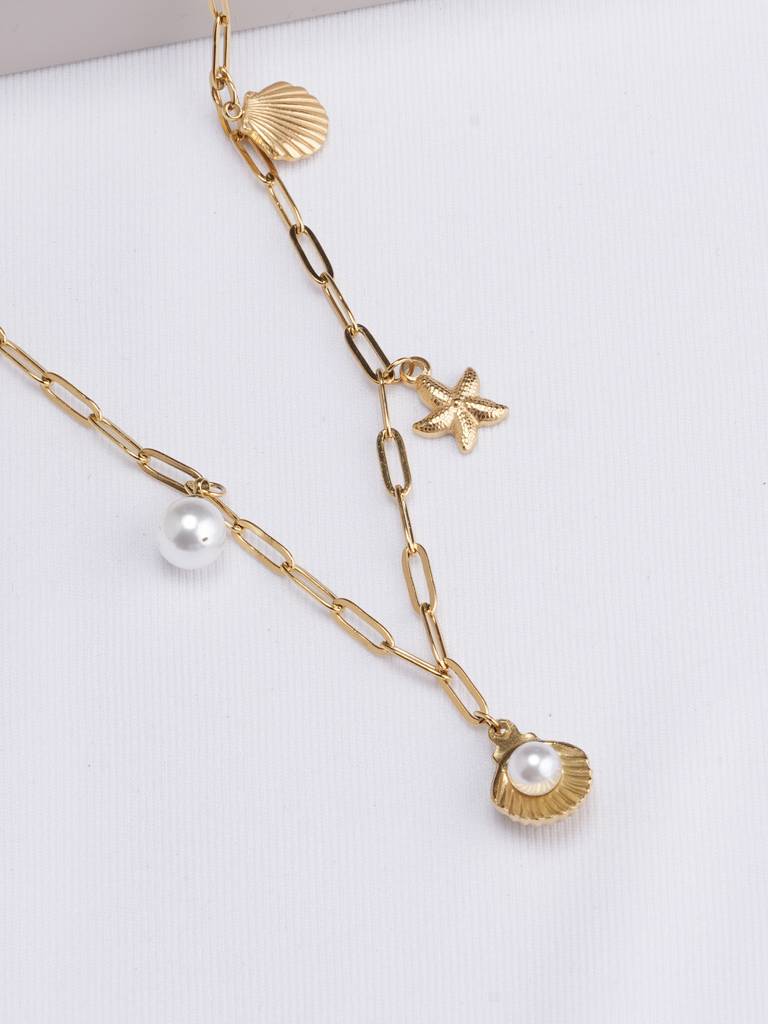 Pearl Tides Necklace For Womens - Waterproof & Anti-Tarnish : SSWNC0368