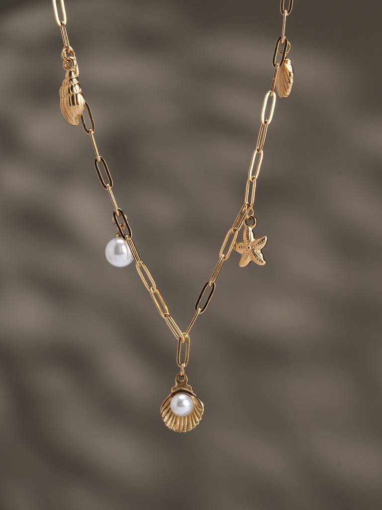 Pearl Tides Necklace For Womens - Waterproof & Anti-Tarnish : SSWNC0368