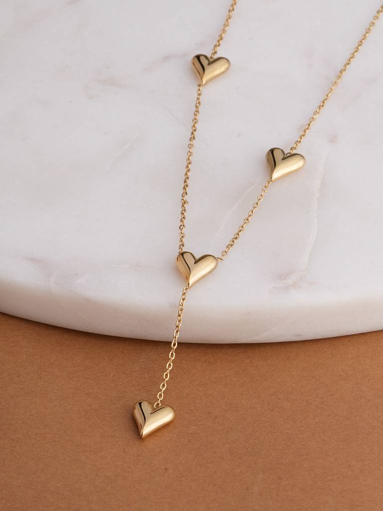 Heartstrings Gold Necklace For Womens - Waterproof & Anti-Tarnish : SSWNC0369