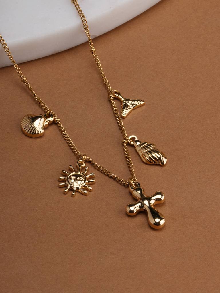 Charm Cluster Layer For Womens - Waterproof & Anti-Tarnish : SSWNC0375