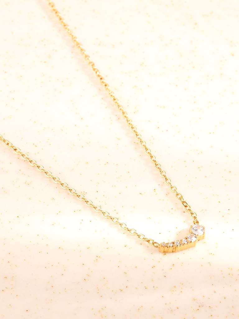 Adiant Arc Solitaire Necklace For Women : SSWNC0418