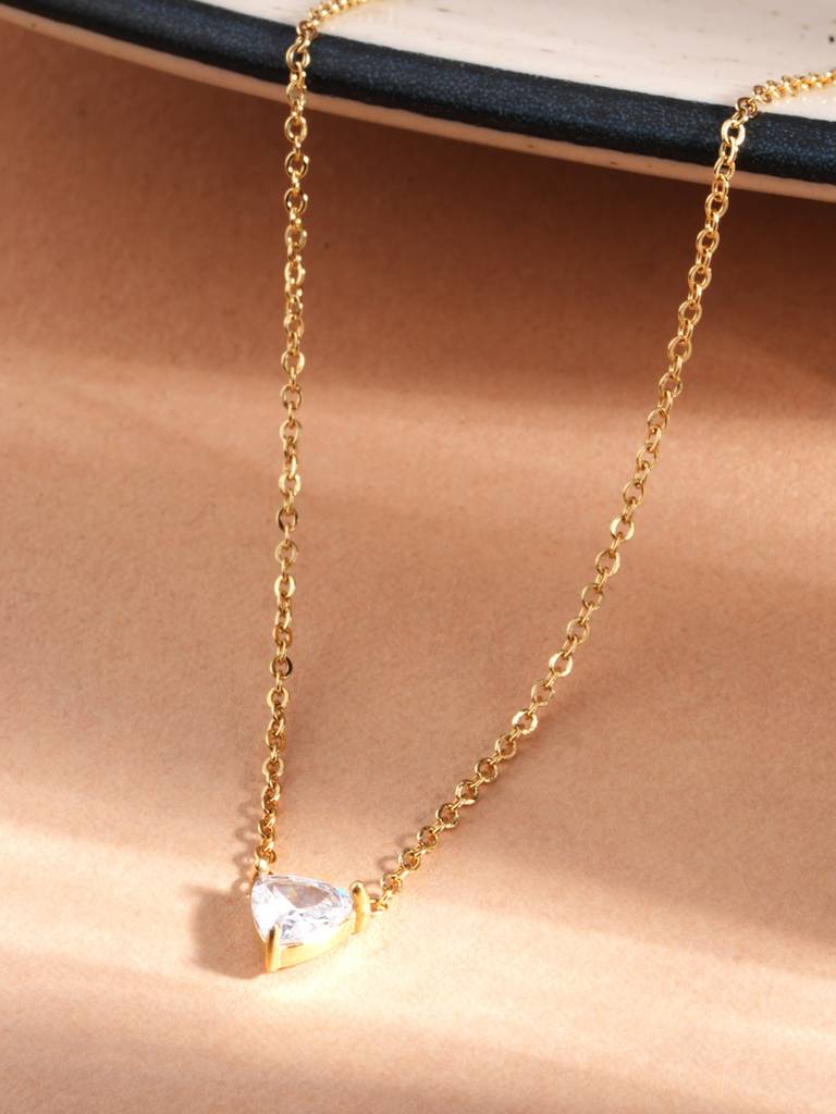 Teardrop Brilliance Necklace For Women : SSWNC0459