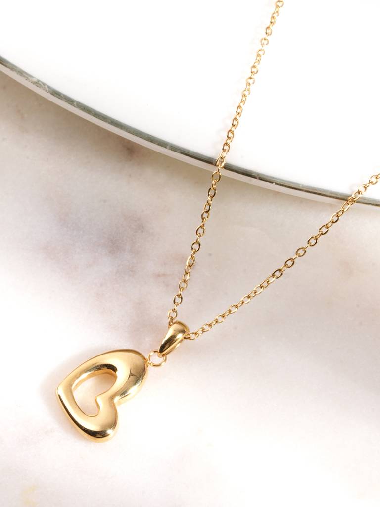 Minimalist Heart Drop Necklace For Women : SSWNC0474