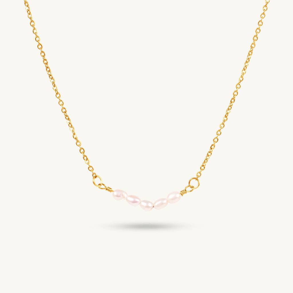 Minimalist Pearl Bar Necklace For Women : SSWNC0521