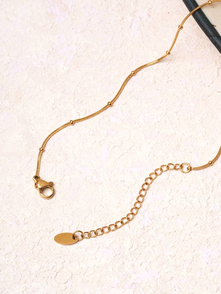 Minimalist Gold Barrel Pendant Necklace For Women : SSWNC0523
