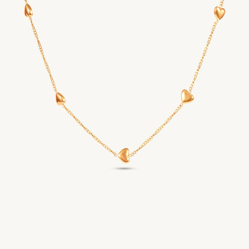 Golden Loop Charm Necklace For Women : SSWNC0555