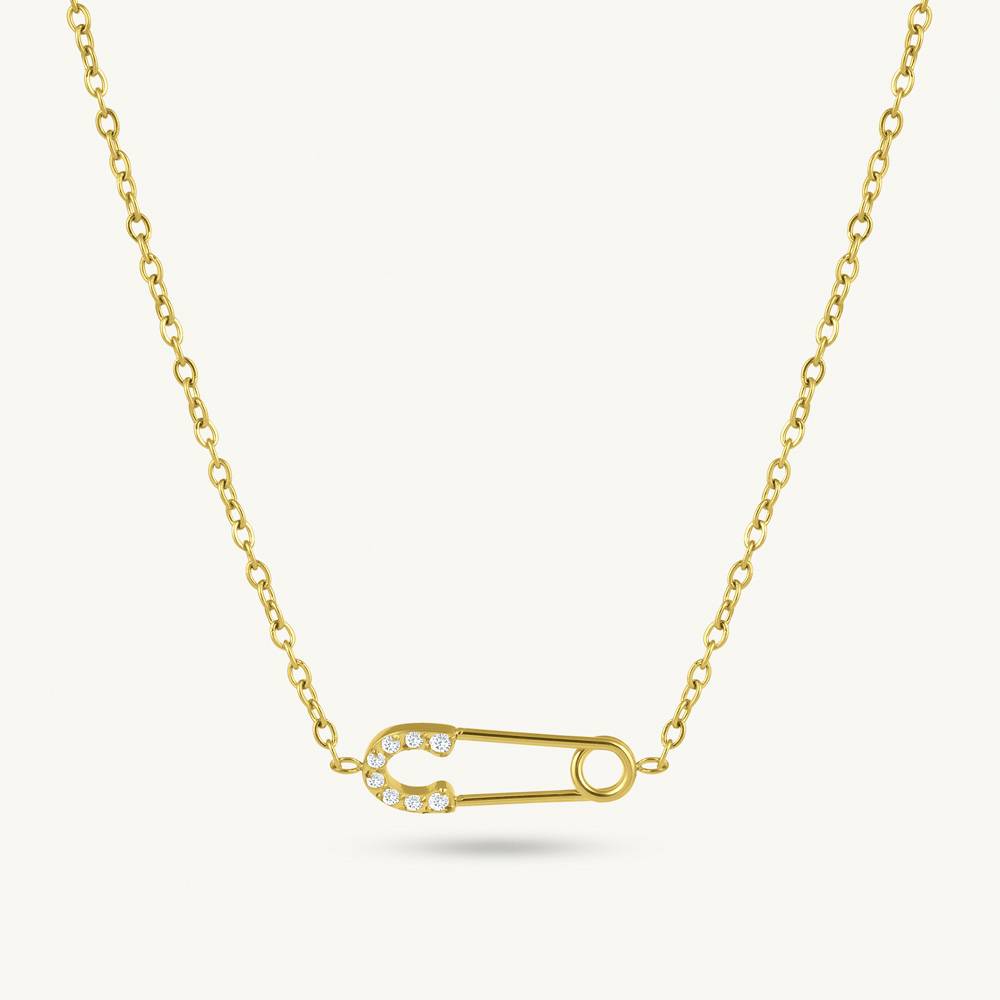 Cute Safety Pin Necklace For Women : SSWNC0668