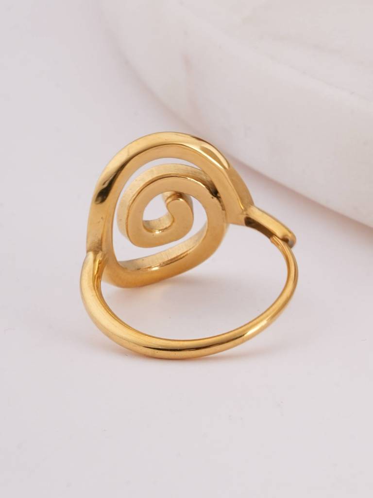 Triple Spiral Rings For Womens (Size- Adjustable) - Waterproof & Anti-Tarnish : SSWRG0506-A