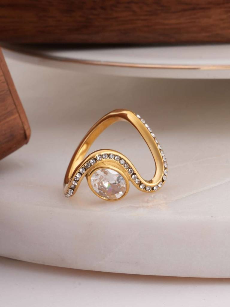 Statement Crystal Ring For Womens : SSWRG0511-8